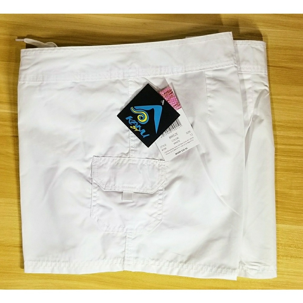 Kanu Surf Breeze White Pocket Bermuda Shorts $29